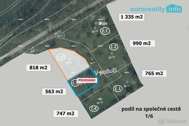 Prodej, stavební pozemek, 818 m2, Plzeň - Božkov, okres Plzeň-město