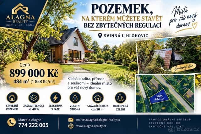 Stavebni pozemek, místo pro Vaše sny, okres Rokycany