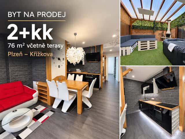Prodej bytu 2kk, 76m2, 1.NP, ulice Křížkova, Plzeň, okres Plzeň-město