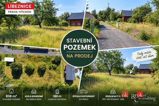 Prodej, pozemky/bydlení, 836 m2, 25065 Líbeznice, Praha-vých, okres Praha-východ