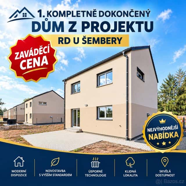 Novostavba nízkoenergetického domu 4+kk (114 m and sup2;) -, okres Kolín