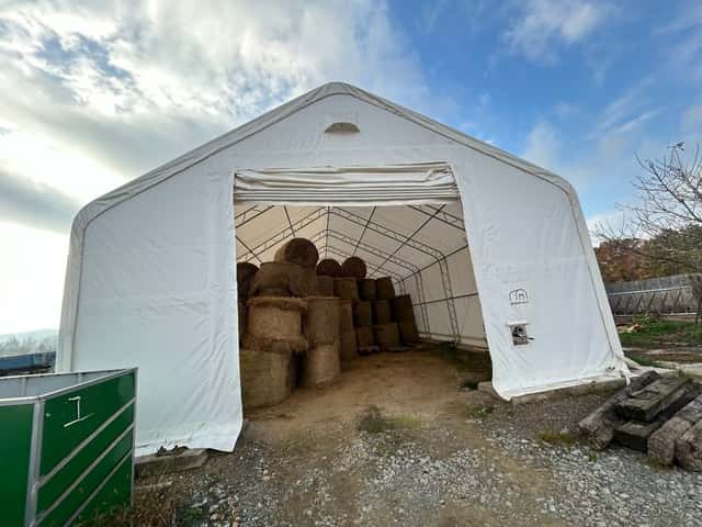 Plachtová Hala 10×15,25×5,2m, PVC 610g/m2, bílá, okres Šumperk