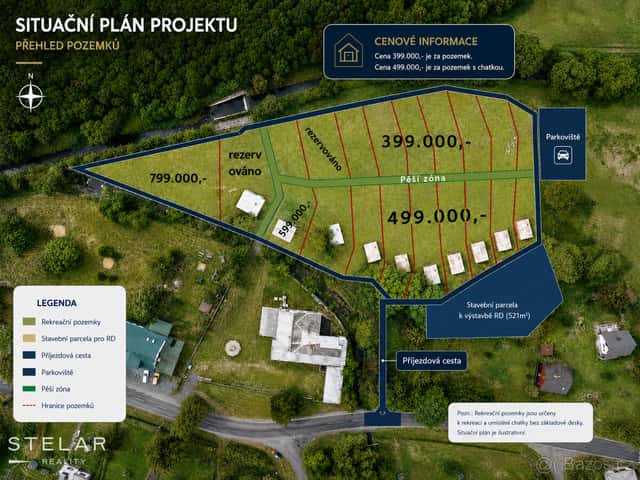 Chatařská osada - prodej pozemku s chatkou nebo bez chatky., okres Bruntál