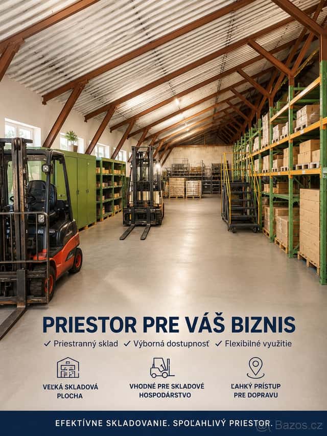 Prenájom skladových priestorov, okres Břeclav