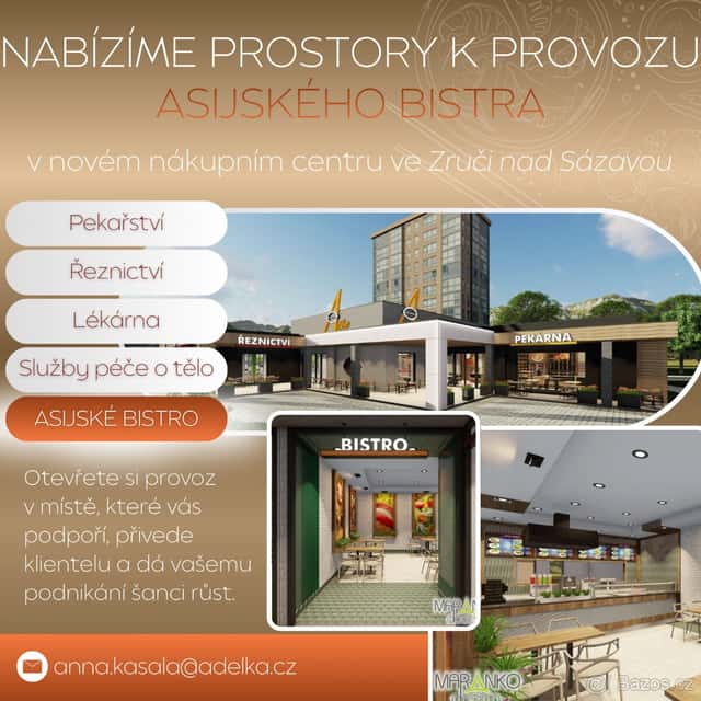 Prostor k provozu asijského bistra, okres Kutná Hora
