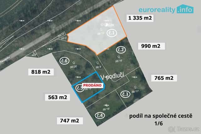 Prodej, stavební pozemek pro 1-2 domy, 1 335 m2, Plzeň - Bož, okres Plzeň-město