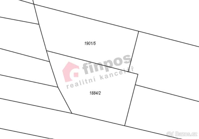 Prodej parcely 1000 m2 k investici, v Domašíně u Vlašimi 45, okres Benešov
