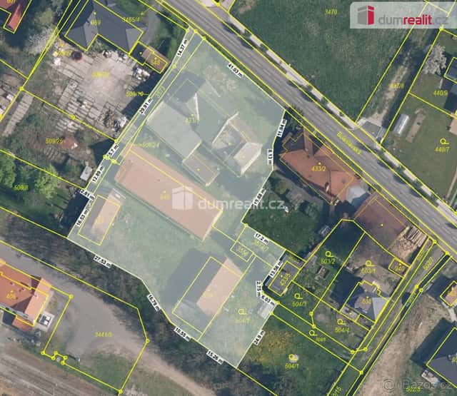 Areál pro budoucí bydlení či podnikání 4412 m2, okres Mělník