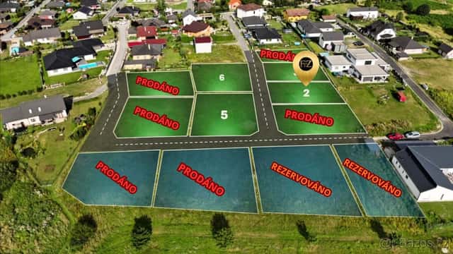 Stavební pozemek v Plané nad Lužnicí 687 m² (č. 2), okres Tábor