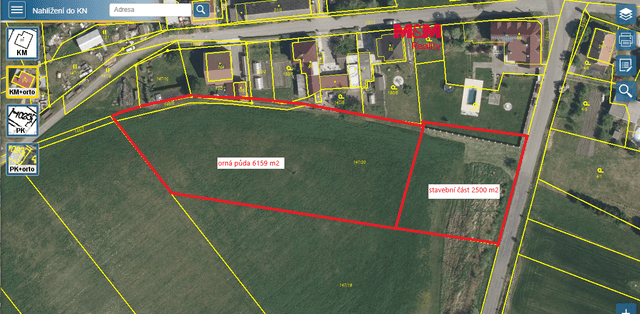 Prodej, pozemek k bydlení, 2500 m2, Újezd u Přelouče, okres Pardubice