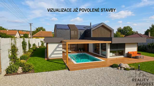 Stavební pozemek s rozestavěným moderním domem v Pačlavicích, okres Kroměříž