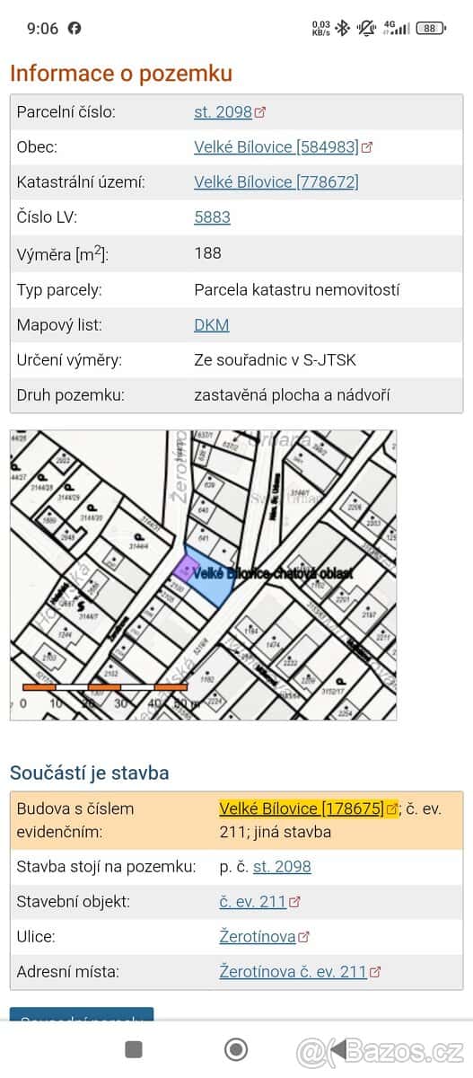 Prodej vinného sklepu , pozemek 188m², parkování 4 místa, okres Břeclav