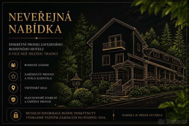 Prodej zaběhlého rodinného hotelu Vsetínsko, okres Vsetín