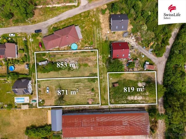 Prodej stavebního pozemku 2543 m2, Kly, okres Mělník