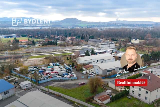 Průmyslový areál v Krupce, pozemek 5298 m, okres Teplice