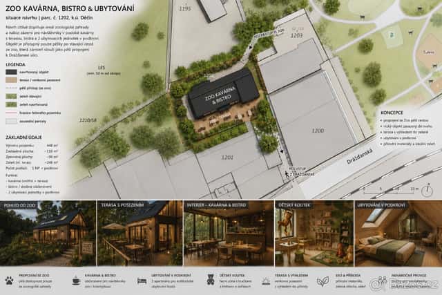 Komerční pozemek 448 m² přímo u ZOO Ústí nad Labem, okres Ústí nad Labem