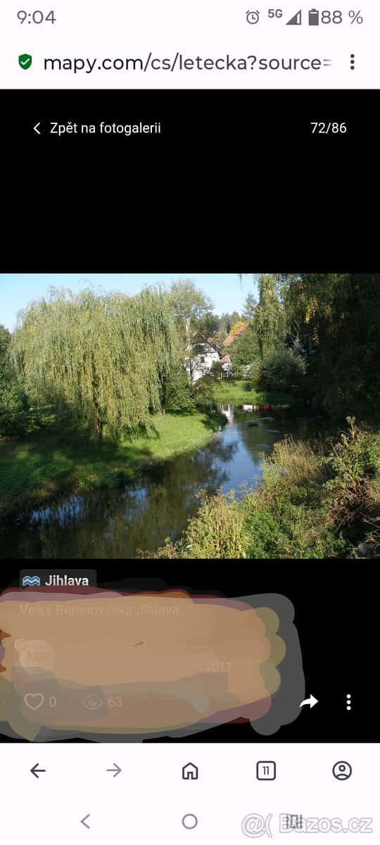 Mám zájem o koupi malého pozemku u řeky Jihlavy, okres Jihlava
