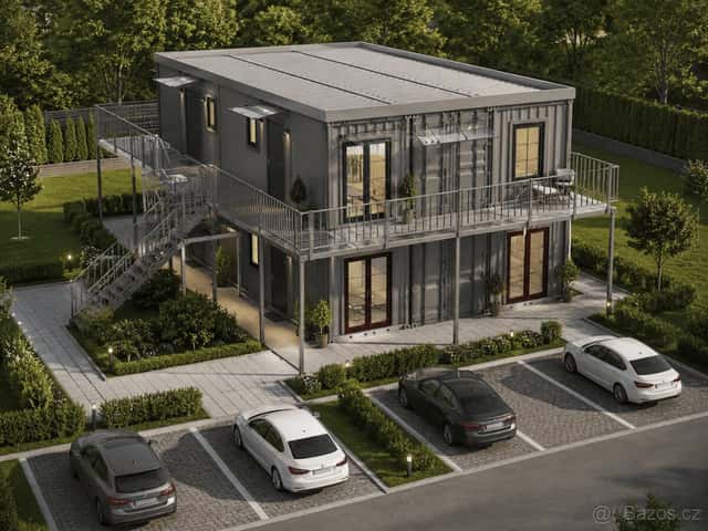Prodám rozpracovaný modulový dům z kontejnerů 180 m², okres Litoměřice
