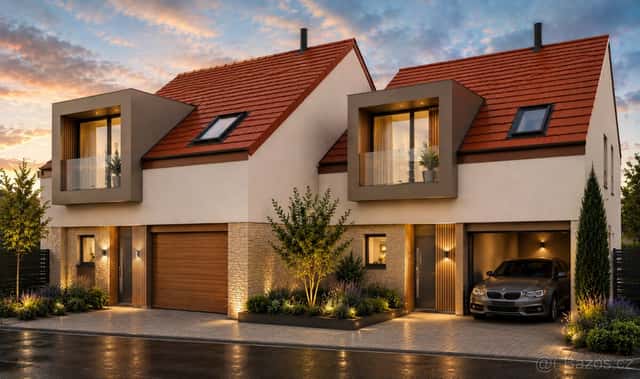 Prodej st. pozemku s povolením -2 x 4+kk s terasou Opatovice, Brno venkov, okres Brno-venkov