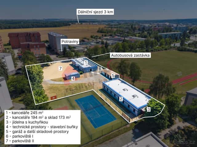 Pronájem: Kanceláře 295 m2 a 194 m2 - Skladové a výrobní pro, okres Tábor
