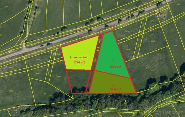 Prodej stavebního pozemku 1891 m² Růžďka, okres Vsetín