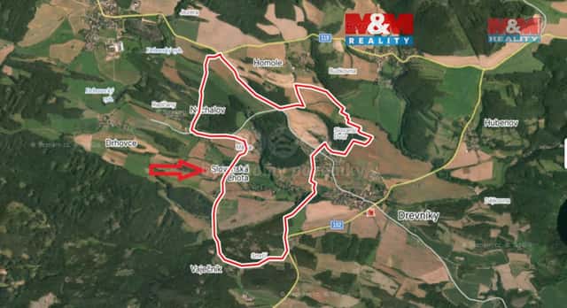 Prodej pozemku k bydlení, 787 m, Drevníky, Drevníky, okres Příbram