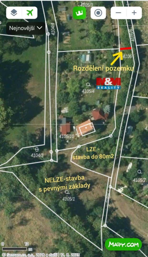 Prodej pozemku k rekreačnímu bydlení ve Velkém Meziříčí, Velké Meziříčí, okres Žďár nad Sázavou