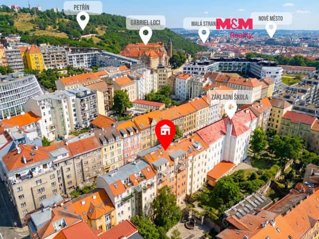 5.01 Prodej bytu 2+kk 37 m + balkon 6 m, Grafická, Praha 5 – Smíchov