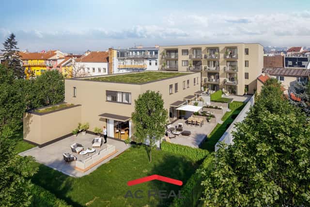 Prodej mezonetového bytu 4+kk, 119,3 m se zahradou - Brno Charbulova (1.8), Charbulova, Brno – Černovice, okres Brno-město