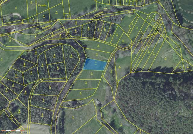 Prodej 953 m2 zahrady v k.ú. Radošovice u Vlašimi, Radošovice – Slověnice, okres Benešov