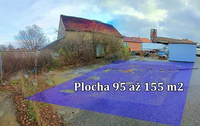 Nájem 155 m2 zpevněného pozemku, parkování, sklady - Mezouň u Rudné, Mezouň, okres Beroun