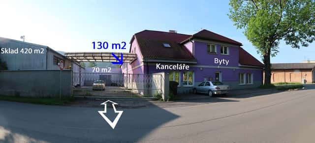 Prodej areál skladů 620 m2 + 5x byt ( bytový dům ), ZDICE, poblíž Exit D5., Čs. armády, Zdice, okres Beroun
