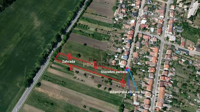 Prodej stavební parcely 4274 m2 v obci Lužice, lokalita Záhumenice, Lužice – Lužice u Hodonína, okres Hodonín