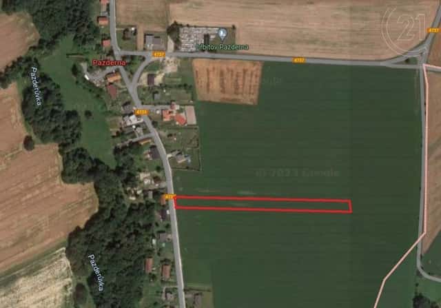 Prodej stavebního pozemku 10923m2, obec Pazderna., Pazderna, okres Frýdek-Místek