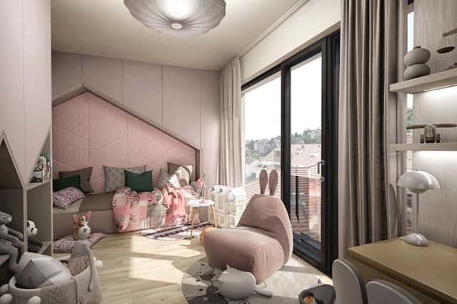 Prodej bytu 3+kk 95 m s balkonem a garážovým stáním v rezidenční novostavbě, Na Laurové, Praha 5 – Smíchov