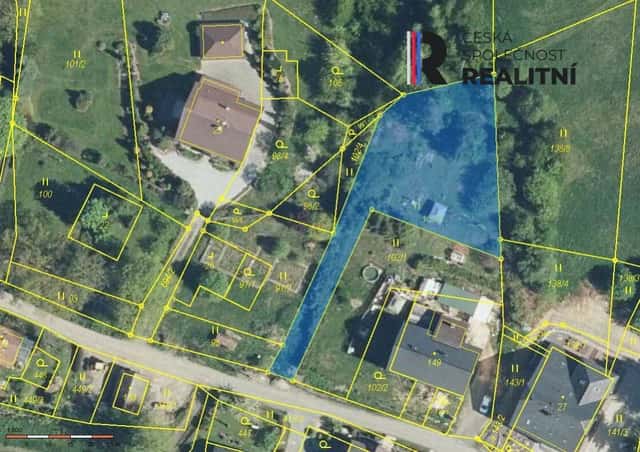 Prodej stavebního pozemku Šanov, 1218 m2, Červená Voda, Červená Voda – Šanov, okres Ústí nad Orlicí