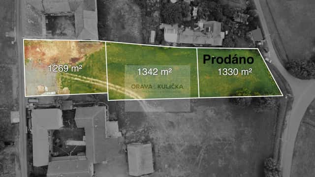 Prodej pozemků, Bělotín, 1269 m2, Bělotín, okres Přerov
