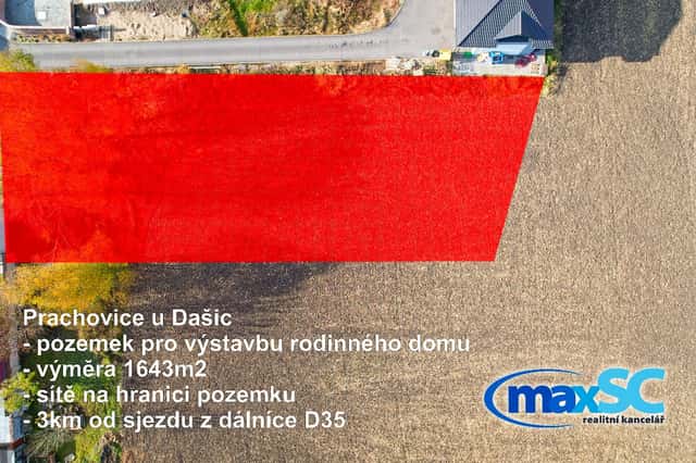 Prodej pozemku v Dašicích - Prachovicích, Dašice – Prachovice, okres Pardubice