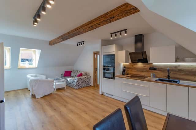 Prodej klimatizovaného apartmánu 2+kk č.2 v Rezidenci Jiřičné u Sušice, Šumava, Petrovice u Sušice – Jiřičná, okres Klatovy