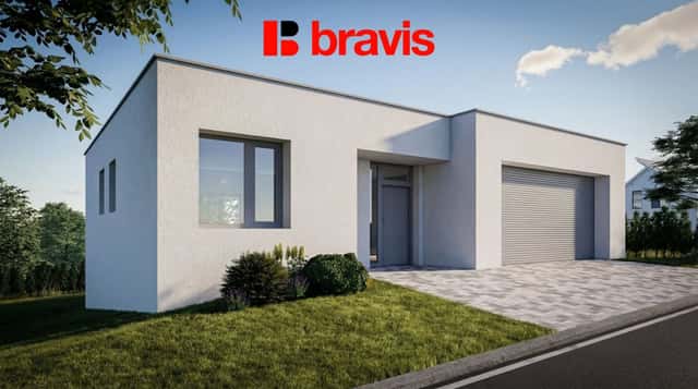Prodej nízkoenergetického bungalovu 4+kk s dvojgaráží a terasou, pozemek 551 m Bousín, okres Prostě, Bousín, okres Prostějov