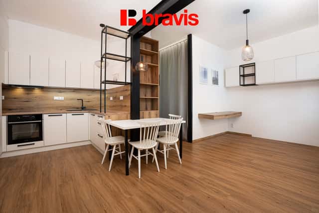 Pronájem moderního bytu 1+kk se spací nikou, Brno - Zábrdovice, ul. Bratislavská, částečně zařízené,, Bratislavská, Brno – Zábrdovice, okres Brno-město