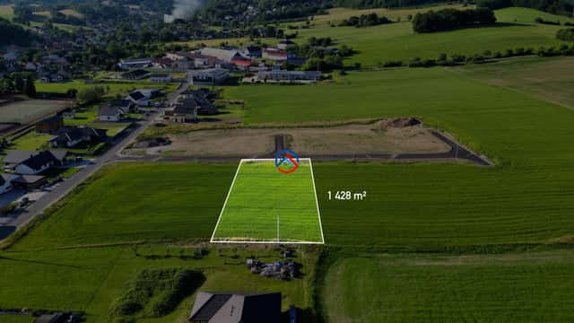 Prodej stavebního pozemku 1428 m2 , Zubří, Sportovní, Zubří, okres Vsetín