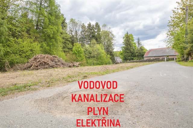 Hamry, stavební pozemek 1.797 m2 v CHKO Žďárské vrchy, Hamry, okres Chrudim