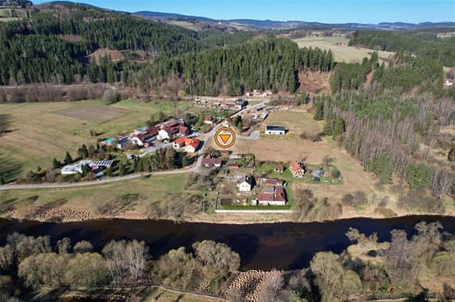 Stavební pozemek u Vltavy 1040m2 - Zátoň, Větřní, okres Český Krumlov