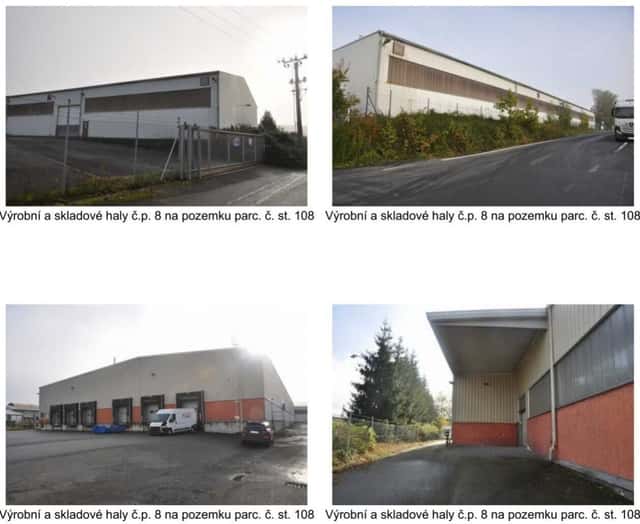 Průmyslový areál o výměře pozemků 22.951 m2, Okrouhlá – Jesenice, okres Cheb