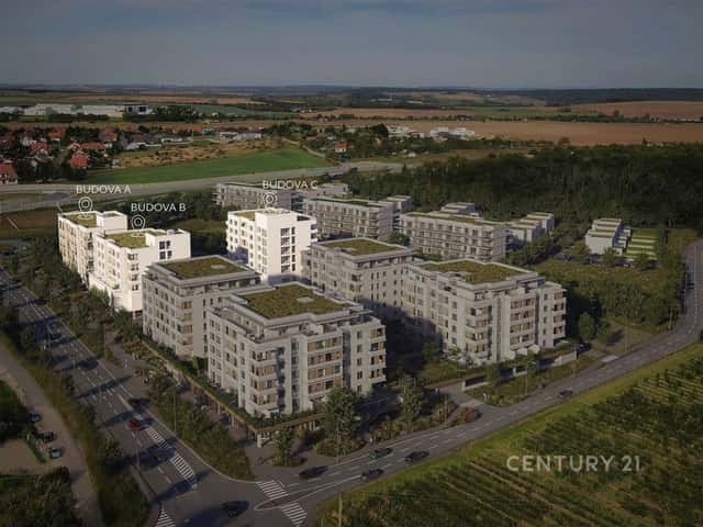 Prodej bytu 1+kk, 28,3 m plus lodžie 8,8 m v rezidenčním projektu U Lesíka ve Znojmě, Přímětická, Znojmo