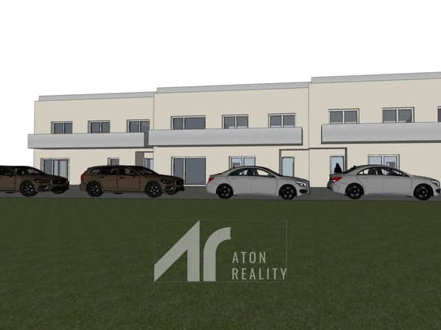 Únanov stavební pozemek 1.100 m2, projekt na 3 bytové domy, stavební povolení - pozemek, Únanov, okres Znojmo