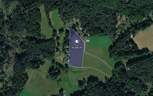 Investiční pozemky 10 305 m2 přímo u rekreační zástavby v k.ú. Všemily, Jetřichovice, okres Děčín