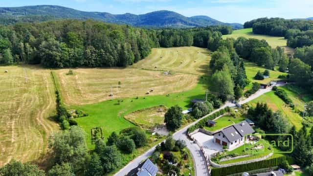 Prodej louky 9.280 m2 a stavebního pozemku 2.145 m2 v Mníšku u Liberce, Slunečná, Mníšek, okres Liberec