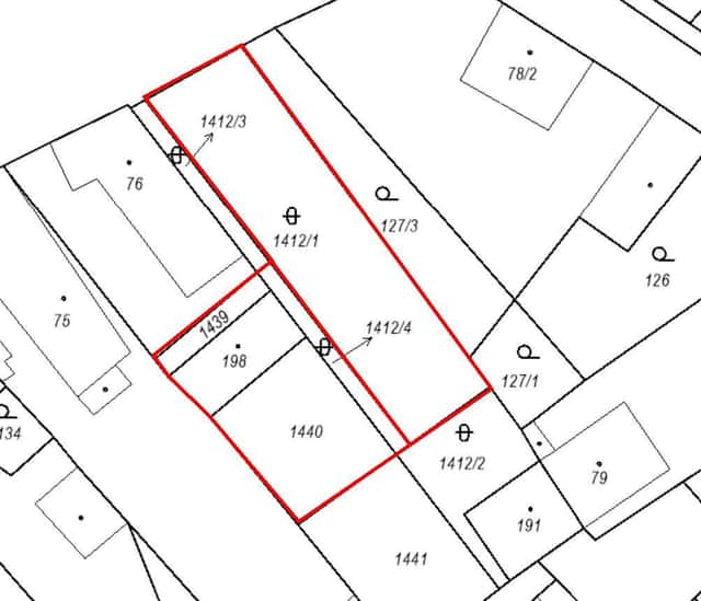 Prodej pozemku pro stavbu rodinného domu na místě bývalé stodoly (B), Štětí – Brocno, okres Litoměřice